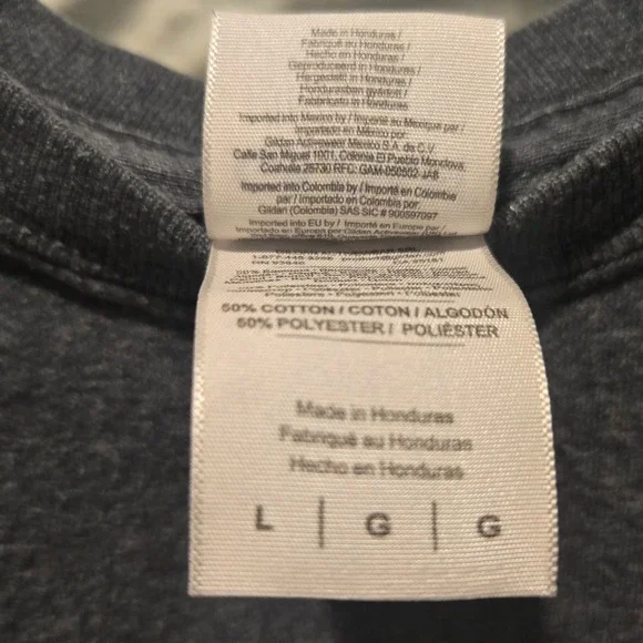 Southern Couture Shirt Womens Large Gray Short Sleeve Deer Blue Orange - Picture 3 of 5